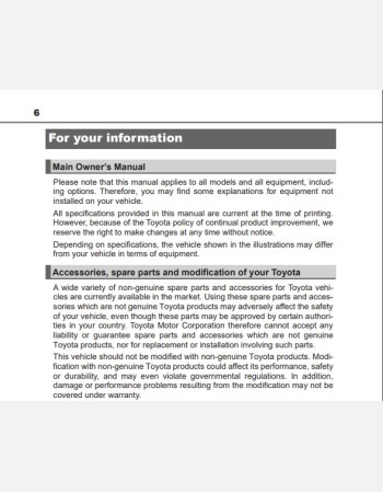 toyota fortuner 2021-2022 owners manual